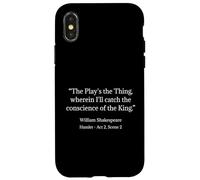 Shakespeare Shirt The Play's The Thing Citation de Shakespeare Coque pour iPhone X/XS