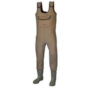Shakespeare Sigma Wader en Néoprène Imperméable avec Bottes à Semelle à Crampons pour Homme et Femme. pour Pêcher du Bord et en RIVière, gris/vert
