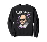 Shakespeare Will Power Pun Littéraire Bard Humour Portrait Sweatshirt