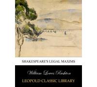 Shakespeare's legal maxims