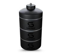 ShakeSphere Conteneurs empilables - Organiseur pour collations, poudres de protéines, Noix et suppléments - 3 Supports Anti-Fuite - Rangement Portable pour Bureau, Salle de Sport et Voyage (givré)