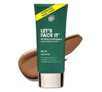 Shakeup Cosmetics Hydratant Teinté Homme, Maquillage Végan pour Hommes, Couvrance Naturelle contre Rougeurs & Imperfections, Hydratation 24h avec SPF, Teinte Dark, 50 ml. Aka. LET’S FACE IT