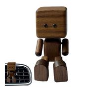 Shaking Wooden Man Figurine, Cute Shaking Doll Figurines, Funny Wood Desktop Decor Car Accessories for Women Men Dad Father Husband Mother Friend Gift, 2.36x1.46 inches