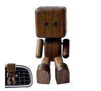 Shaking Wooden Man Figurine, Cute Shaking Doll Figurines, Funny Wood Desktop Decor Car Accessories for Women Men Dad Father Husband Mother Friend Gift, 2.36x1.46 inches