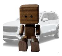 Shaking Wooden Man Figurine, Cute Shaking Feet Doll, Funny Wood Desktop Decor, Unique Car Accessories, Gift for Women Men Dad Father Husband Mother Friend, Office and Home Display