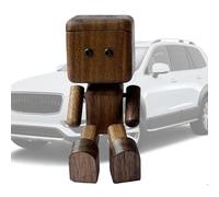 Shaking Wooden Man Figurine, Cute Shaking Feet Doll, Funny Wood Desktop Decor, Unique Car Accessories, Gift for Women Men Dad Father Husband Mother Friend, Office and Home Display