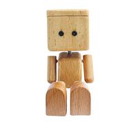 Shaking Wooden Man Figurine - Handmade Car Ornaments Action Figure - Funny Wooden Doll Car Dashboard Shaking Decorations, charming novelty decoration for Truck Sedan RV Pickup Trailer Bedroom Tabletop