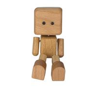 Shaking Wooden Man Figurine - Handmade Car Ornaments Action Figure - Funny Wooden Doll Car Dashboard Shaking Decorations, charming novelty decoration for Truck Sedan RV Pickup Trailer Bedroom Tabletop