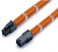 Shakmods Câble d'extension 4 broches pour carte mère ATX CPU 30 cm + 2 peignes de câble (Orange)