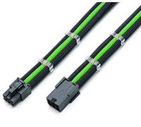 Shakmods Câble d'extension 6 broches PCIE GPU pour carte graphique 30 cm + 2 peignes de câble (vert et noir)