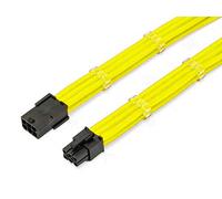 Shakmods Câble d'extension 6 broches PCIE GPU pour carte graphique GPU 30 cm + 2 peignes de câble (jaune)