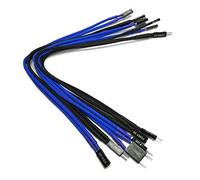 Shakmods Câble d'extension de haut-parleur LED HDD à réinitialisation d'alimentation pour panneau avant 30 cm (bleu foncé et noir)