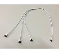 Shakmods ventilateur 3 broches vers 3 façons Y Splitter 60 cm Blanc à manches câble d'extension