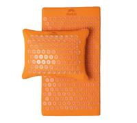 Shakti Mat [L'original] Set Tapis + Coussin Acupression - Ambre Orange | Fabrication éthique, Coton Bio, Mousse à mémoire de forme, Pointes de haute qualité, Pour Massage & Relaxation Musculaire