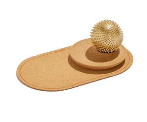 ShaktiMat [L'original depuis 2007] Balle de massage Acupression - Massage pieds, mains, cou, mollets - Anti-stress - Fabrication éthique - Avec tapis en liège naturel