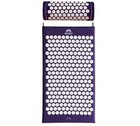 ShaktiMat [L'original] Tapis + Coussin Acupression - Soulage douleur dans le Dos, Pieds, Nuque, Jambes - Améliore circulation sanguine & Sommeil - Coton Biologique - Fabrication éthique - Indigo