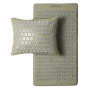 ShaktiMat [L'original] Tapis + Coussin Acupression - Soulage douleur dans le Dos, Pieds, Nuque, Jambes - Améliore circulation sanguine & Sommeil - Coton Biologique - Fabrication éthique - Vert Sauge