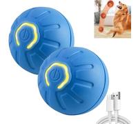 Shaky Ball Toy for Dogs, Shaky Ball Dog Toy, Automatic Moving Toy Ball, Vibrating Ball for Dogs, Interactive Dog Bouncing Vibrating Ball, USB Rechargeable for Small, Medium, Large Dogs (Blue-2PCS)