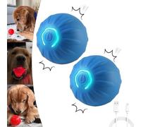 Shaky Ball Toy for Dogs, Shaky Ball for Dogs, Shaking Dog Ball, Vibrating Ball for Dogs, Interactive Dog Ball, Automatic Moving Dog Toy Ball for Small/Medium/Large Dogs, USB Rechargeable (Blue, 2pc)