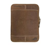Shalimar - Pochette vintage universelle pour IPad 1/2/3 ou Samsung Galaxy Tab 10.1/n. Modèle: Tibooburra - Cuir Huilé - Marron