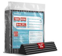 SHALL-100 paquets de bâtons de colle noirs 0.27 "x 8" (7mm x 200mm) bâtons de colle chaude pour pistolets à colle toutes températures bricolage polyvalent