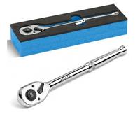 Shall liquet Réversible 1/2" 90 Dents avec Dégagement Rapide | Acier Chrome-Vanadium | Angle de Mouvement de 4° pour Espaces Restreints
