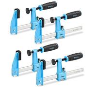 SHALL Jeu de Serre-joint Métallique à Libération Rapide 4 Pièces, Largeur de Serrage 152 mm（6 Zoll）, Force de Serrage Maximale de 272 kg（660 Pfund),clip de menuiserie