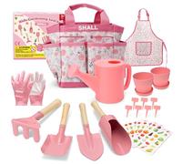 Shall Kit de Jardin pour Enfants, 22 pièces, Comprenant Un Sac de Rangement et Divers Outils de Jardinage, idéal comme Jouet d'extérieur et Cadeau pour Enfants.