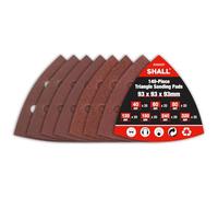 SHALL Lot de 140 disques de ponçage triangulaires, 93 x 93 x 93 mm, 7 grains : 40/60/80/120/180/240/320