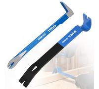 SHALL Lot de 2 pieds-de-biche plats de 38,1 cm et extracteur de griffes de pattes de chat de 30,5 cm, barre de biche utilitaire, barre miracle pour remodelage de maison et travail du bois