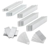 SHALL Lot de 4 200 agrafes à couronne étroite de calibre 18 et clous brins, agrafes galvanisées très résistantes de 6,35 mm (1,27 cm, 1,9 cm, 2,5 cm, 3,8 cm, 3,8 cm), clous de brousse (1,6 cm, 2,5 cm