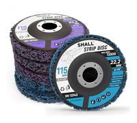 SHALL Lot de 6 Disques Abrasifs 115mm pour Meuleuse d'Angle,Élimine Peinture & Rouille,Pour les meuleuses d'angle d'un diamètre intérieur de 22,2 mm (7/8")