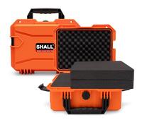 SHALL Mallette Universelle Étanche Anti-Poussière Anti-Choc, Protection Valise Flight Case avec Mousse Personnalisable, Malette Rangement pour Appareil Photo et Matériel Photographique- orange