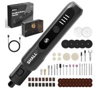 SHALL Outil rotatif sans fil 3,7 V, 20 000 tr/min, 5 vitesses, rechargeable par USB, livré avec 70 accessoires et une lumière LED, outils rotatifs multifonctions, pour le ponçage et le polissage.