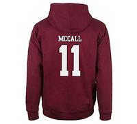ShallGood - Beacon Hi Lacrosse - Sweat-shirt à capuche pour femme et homme, manches longues, haut pour automne/hiver, taille M, rouge, inscription « MCCALL 11 »