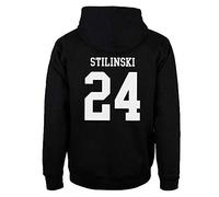 ShallGood - Beacon Hills Lacrosse - Sweat-shirt à capuche pour homme et femme, manches longues, haut pour automne/hiver, taille S, noir, inscription « STILINSKI 24 »