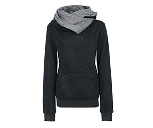 ShallGood Femme Casual Mode Slim Fit Sweats à Capuche Pull Manches Longues Pullover Hoodies de Sport Sweatshirts Tops Blouse Jumper Hauts Outwear Noir FR 38