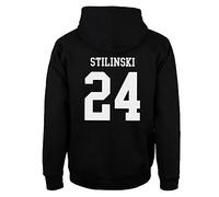 ShallGood Homme Manches Longues Sweat À Capuche Impression de Lettre Hooded Hoodies Mode Pull Casual Haut Tops Noir STILINSKI 24 EU XXL