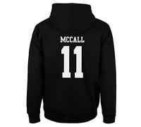 ShallGood Homme Manches Longues Sweat À Capuche Impression de Lettre Hooded Hoodies Mode Pull Casual Haut Tops Noir MCCALL 11 EU S