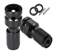 Shallho Lot de 2 adaptateurs de douille hexagonales femelles à libération rapide 1/2" vers douille hexagonale femelle pour clé à frapper