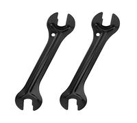 Shallho Lot de 2 clés de moyeu de vélo - Clé à molette - Pédale - Clé de moyeu libre - Outil de réparation de vélo - 13 14 15 16 mm - Noir