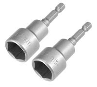 Shallho Lot de 2 douilles magnétiques 17 mm pour perceuses, tournevis à écrou et adaptateur de douille à percussion 1/4"