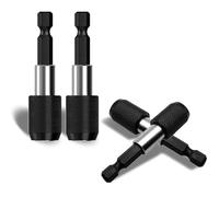 Shallho Lot de 4 porte-embouts magnétiques à changement rapide 1/4" Convient pour visseuse sans fil, perceuse, tournevis, vis à vent, longueur 60 mm