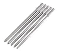 Shallho Lot de 5 embouts de tournevis cruciformes magnétiques longs 1/4" pour tournevis électrique manuel, longueur 150 mm