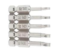 Shallho Lot de 5 embouts de tournevis triangulaires magnétiques hexagonaux 1/4" TA1.8 TA2.0 TA2.3 TA2.7 TA3.0 Longueur 50 mm