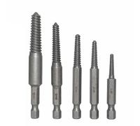 Shallho Lot de 5 extracteurs de vis endommagés HSS 1/4 à changement rapide pour vis rayées cassées