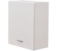 Shally Dogan Armoire Murale Suspendue en Bois avec Porte Simple 1 étagère et 2 Compartiments, Armoire Murale spacieuse et résistante, Couleur Blanche, Dimensions 60 x 32 x 72 cm
