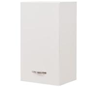 Shally Dogan Armoire Murale Suspendue en Bois avec Porte Simple 1 étagère et 2 Compartiments, Armoire Murale spacieuse et résistante, Couleur Blanche, Dimensions 40 x 32 x 72 cm