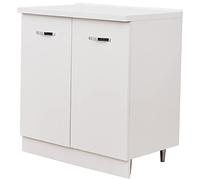 Shally Dogan Meuble de cuisine avec structure en bois robuste et durable (double porte)