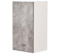 Shally Dogan Mur de Cuisine monté en Bois, Gris, 40 x 32 x 72 cm